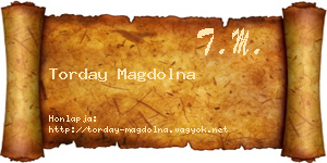 Torday Magdolna névjegykártya